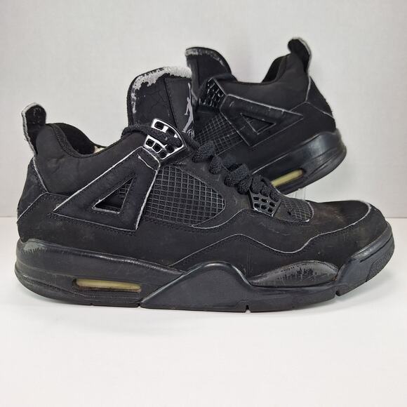 Air Jordan 4 Retro Black Cat 2006 Basketball Shoes 308497-002 Men's Size 11.5